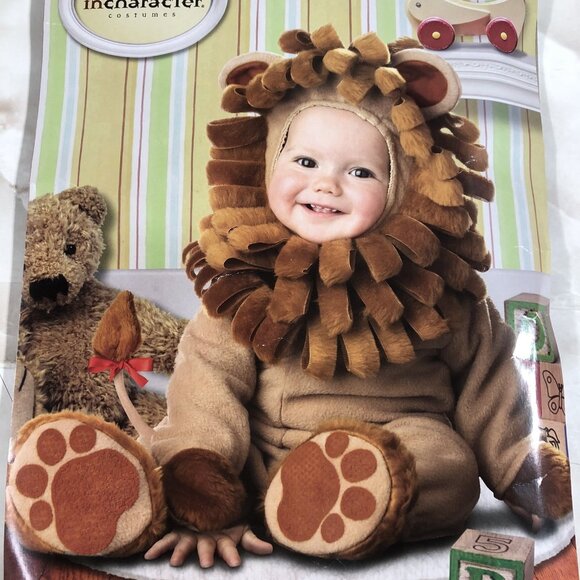 Little Lion Costume Brown 5 Pc Set Halloween Dress Up Play Sz 6 Months - Picture 1 of 16